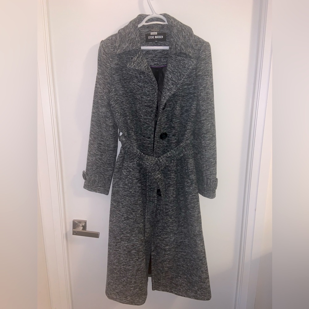 Steve Madden Charcoal Knit Coat